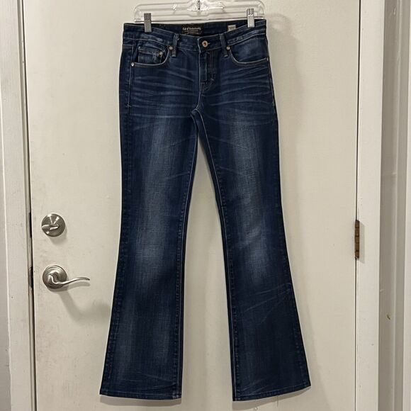 Cult of Individuality Womens Bohemi Boot Cut Distressd Denim Jeans Lo Rise Sz 27 - Picture 4 of 12